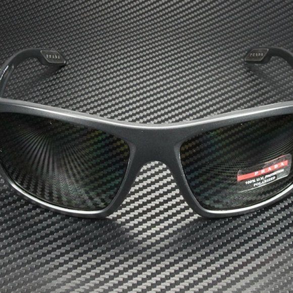 Prada Men's Matte Black and Green Sunglasses! - Picture 2 of 4